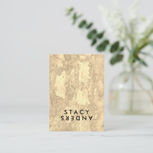 Carte De Visite Lettre Flip Chic Rustique (Debout devant)