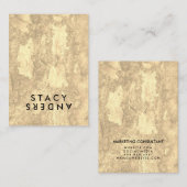 Carte De Visite Lettre Flip Chic Rustique (Devant / Derrière)