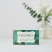 Carte De Visite LETTRE Florale Malachite tendance Prolongations de (Debout devant)