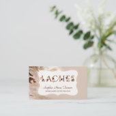 Carte De Visite LETTRE Florale Marbre Or Glam EyeLash Extensions (Debout devant)