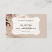Carte De Visite LETTRE Florale Marbre Or Glam EyeLash Extensions (Dos)