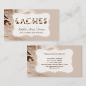 Carte De Visite LETTRE Florale Marbre Or Glam EyeLash Extensions (Devant / Derrière)