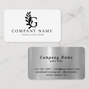 Carte De Visite Lettre G initiale créative Vector Luxe Art design