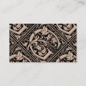 Carte De Visite Lettre G Monogramme médiéval Art Nouveau (Dos)