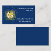 Carte De Visite Lettre G - symbole maçonnique (Devant / Derrière)