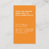 Carte De Visite LETTRE GRANDE | Orange | Géométrique (Dos)