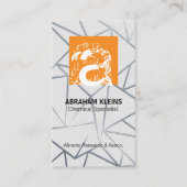 Carte De Visite LETTRE GRANDE | Orange | Géométrique (Devant)