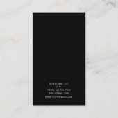CARTE DE VISITE LETTRE GRECQUE M MONOGRAMME NOIR (Dos)
