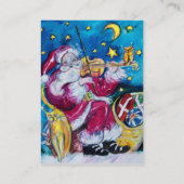 CARTE DE VISITE LETTRE H DE NOËL / MONOGRAM PÈRE NOËL INSPIRÉ (Dos)