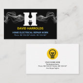 CARTE DE VISITE LETTRE-H D'ÉVOLUTION ÉLECTRIQUE (Devant / Derrière)