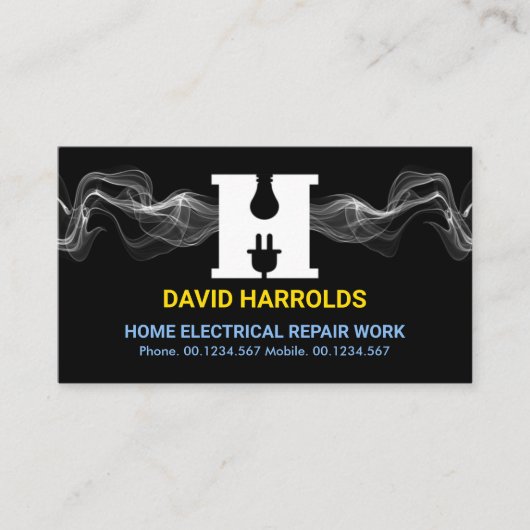 CARTE DE VISITE LETTRE-H D'ÉVOLUTION ÉLECTRIQUE (Devant)