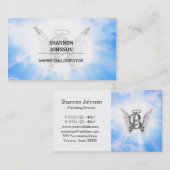 Carte De Visite Lettre initiale d'alphabet du monogramme B avec (Devant / Derrière)