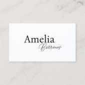 Carte De Visite Lettre initiale de monogramme classique et moderne (Dos)