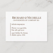 Carte De Visite Lettre initiale florale de couronne Monogramme Nom (Dos)