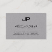 Carte De Visite Lettre initiale Monogramme Élégant Modèle moderne (Dos)