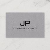 Carte De Visite Lettre initiale Monogramme Élégant Modèle moderne (Devant)