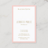 CARTE DE VISITE LETTRE INITIALE VERTICALE ROSE VERSE (Dos)