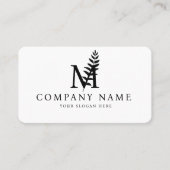 Carte De Visite Lettre M initiale créative Vector Luxe Art (Devant)