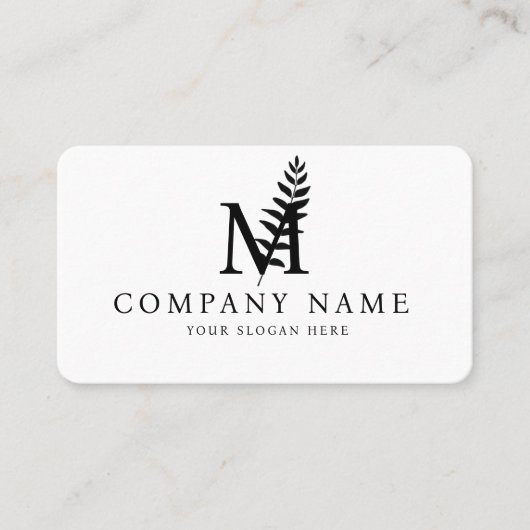 Carte De Visite Lettre M initiale créative Vector Luxe Art (Devant)