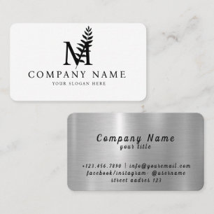 Carte De Visite Lettre M initiale créative Vector Luxe Art