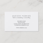 Carte De Visite Lettre monogramme | Bandes noires (Dos)