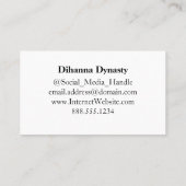 Carte De Visite Lettre monogramme D Simple Floral noir et blanc (Dos)