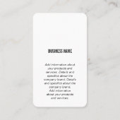 Carte De Visite Lettre Monogramme | Texture Gris Blanc (Dos)