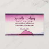 Carte De Visite LETTRE MONOMOBILE L Aquarelle Florale Chic Simple (Dos)