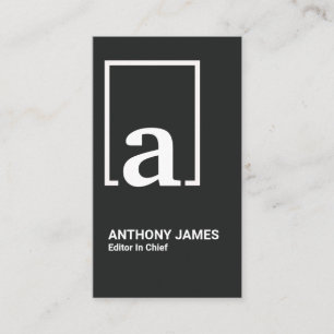 Carte De Visite LETTRE MONOMOGRAPHIQUE BLANCHE RÉtro