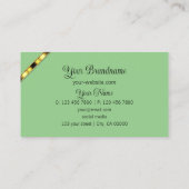 Carte De Visite LETTRE Motif Yellow Sage Vert clair avec Logo (Dos)