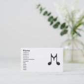 Carte De Visite Lettre musicale de "M" (Debout devant)