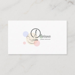 Carte De Visite Lettre Pilates O Pose   Lettre monogramme O Pilate