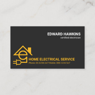Carte De Visite Lettre professionnelle E Electricien Home Power Pl