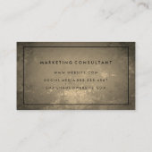 Carte De Visite Lettre Retourner rustique avec bordure (Dos)