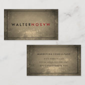 Carte De Visite Lettre Retourner rustique avec bordure (Devant / Derrière)