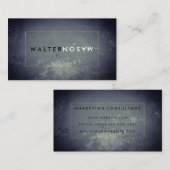 Carte De Visite Lettre Retourner rustique avec bordure (Devant / Derrière)