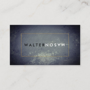 Carte De Visite Lettre Retourner rustique avec bordure