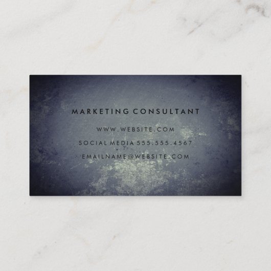 Carte De Visite Lettre Retourner rustique avec bordure (Dos)