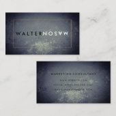 Carte De Visite Lettre Retourner rustique avec bordure (Devant / Derrière)