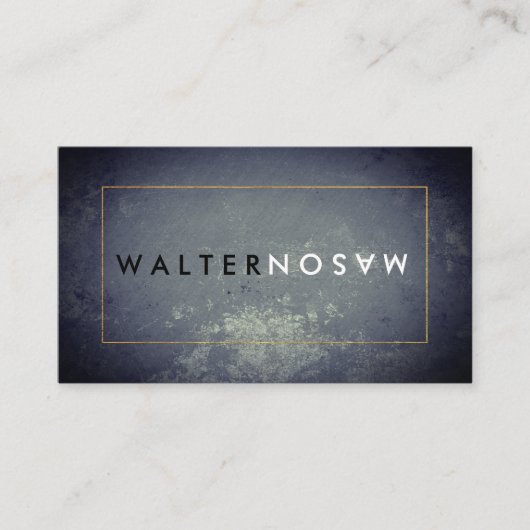 Carte De Visite Lettre Retourner rustique avec bordure (Devant)