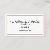 Carte De Visite LETTRE Rose SIMPLE DE BASE MONOGRAPHIQUE Professio (Dos)