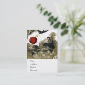 CARTE DE VISITE LETTRE VALENTINE ROMANTIQUE, MONOGRAMME DE SCEAU D (Debout devant)