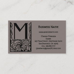 Carte De Visite LETTRE vintage DE MONOGRAPHIE VITALE M Art déco