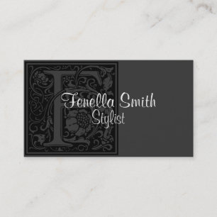 Carte De Visite Lettre vintage "F"