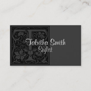 Carte De Visite Lettre vintage "T"
