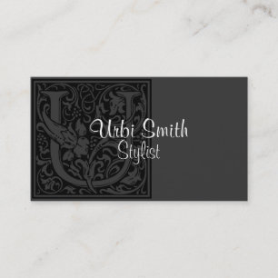 Carte De Visite Lettre vintage "U"