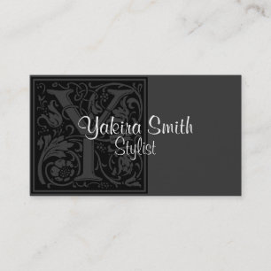 Carte De Visite Lettre vintage "Y"