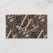 Carte De Visite Lettre W Monogramme médiéval Art Nouveau (Dos)