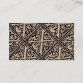 Carte De Visite Lettre X Monogramme médiéval Art Nouveau (Dos)