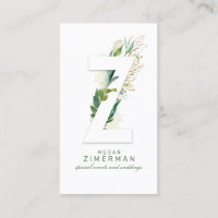 LETTRE Z MONGRAPHIQUE OR VERRIÈRE Feuille Élégant